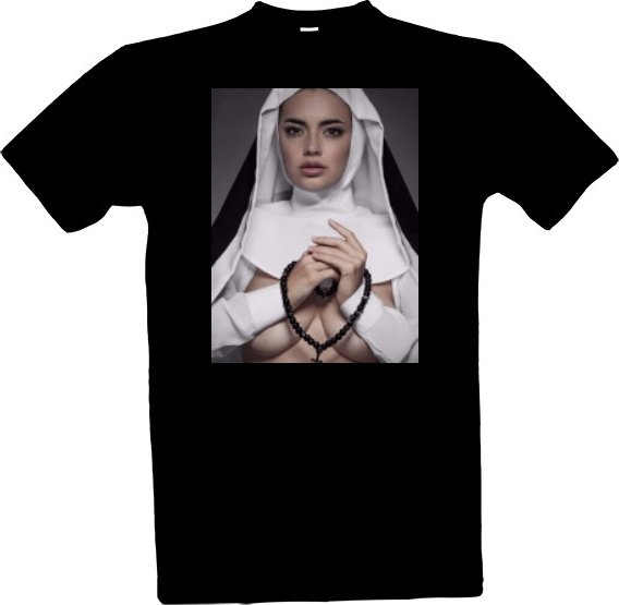 Tričko s potiskem Sexy Nun Jeptiška pánské