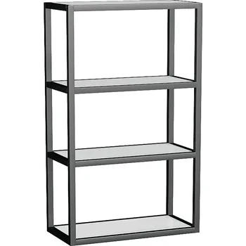 Koupelnový nábytek OXO Alu - samostatná police 50 cm, černá OALU 50/80 B