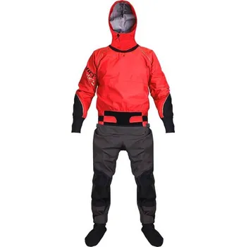 Suchý oblek Hiko suchý oblek do vody ODIN 4O2 Hood - profesionální záchranářský oblek s kapucí Velikost - suchý oblek do vody: XL, Barva - suchý oblek do vody: Červená