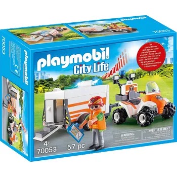 Stavebnice Playmobil Playmobil 70053 Záchranářská čtyřkolka s přívěsem