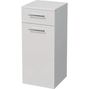 Koupelnový nábytek Uni - skříňka nízká levá 82x35 cm, 1 dveře, 1 zásuvka, závěsná UNI SN 82/35 1Z 1D L