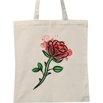 Nákupní taška Nákupní taška unisex s potiskem Taška s růží