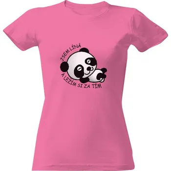 Dámské tričko Tričko s potiskem líná panda dámské