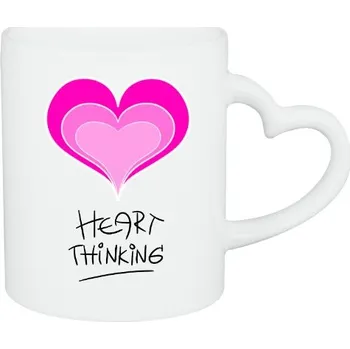 Hrnek srdce s potiskem Myšlení srdcem