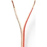 Nedis reproduktorový kabel 2 x 2.50 mm CCA, transparentní, 100 m (CAGW2500TR1000)