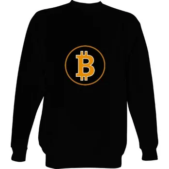 Pánská mikina Mikina bez kapuce Unisex s potiskem Bitcoin pánská mikina pánské