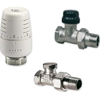 Hlavice pro radiátor Ventilový set pro radiátory s bočním připojením , přímý, IVAR KIT VD 2101 N KIT500459