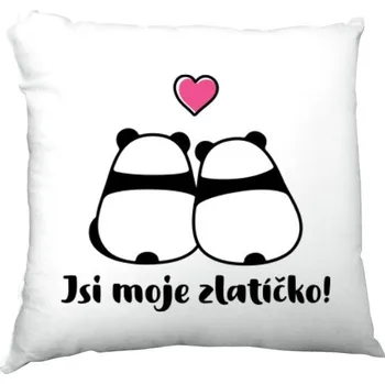 Polštář Polštář saténový s potiskem Zlatíčka pandičky