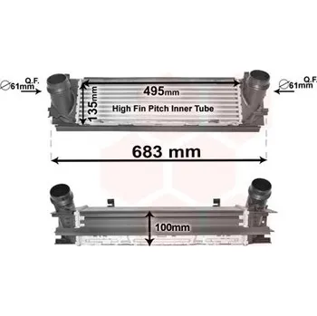 Chladič motoru Chladič turba VAN WEZEL 06004467