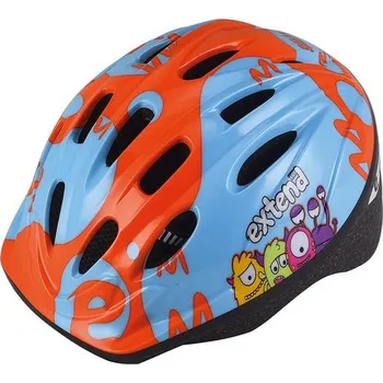Cyklistická přilba Extend Přilba BILLY Monster bledě modrá-oranžová XS/S (47-51 cm)