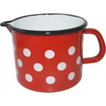 Metalac červený puntík smaltovaný hrnek…