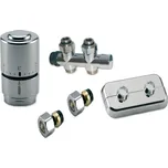 NEREZ Ventilový set pro středové koupelnové radiátory, přímý,IVAR KIT DV 10315 pro CU 15 KIT530005INOX15