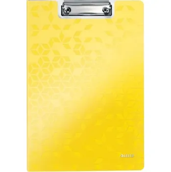 Psací podložka Podložka psací s klipem, dvojdeska, Leitz WOW, A4, žlutá