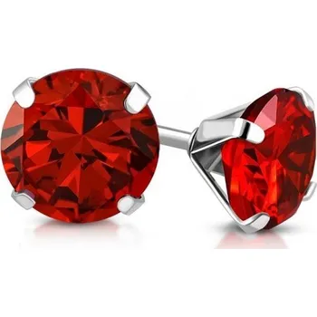 Náušnice 316Steel Náušnice červený krystal AEH035