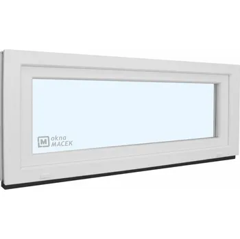 Okno Plastové okno - KNIPPING 70 AD, 1500x600 mm, S, bílá Sklo: čiré + příslušenství a montážní materiál zdarma