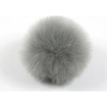 Bambule, bambulka z kožešiny šedá 8 cm