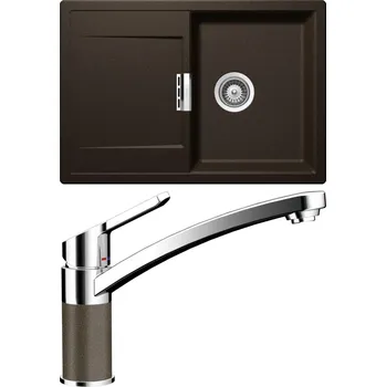 Granitový dřez Set Schock S6-3 (dřez Mono D-100S Bronze + baterie SC-90 Bronze)