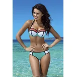 Dámské dvoudílné plavky L 2029/6 - Lorin tyrkys-bílá-korál 70B