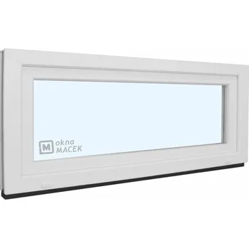 Okno Plastové okno - KNIPPING 70 AD, 1200x500 mm, S, bílá Sklo: čiré + příslušenství a montážní materiál zdarma