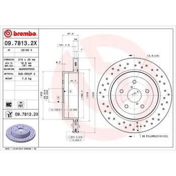 Brzdový kotouč Brembo 09.7813.2X