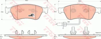 Brzdová destička TRW Cotec GDB1553