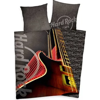 Povlečení Herding Hard Rock Cafe Kytara 140 x 200, 70 x 90 cm zipový uzávěr