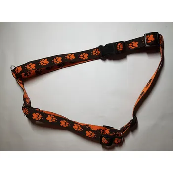 Postroj pro psa Palkar klasický postroj pro psy 52 cm - 90 cm vel. 4 černo-oranžová s tlapkami (Palkar klasický postroj pro psy 52 cm - 90 cm vel. 4 černo-oranžová s tlapkami)