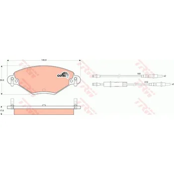 Brzdová destička TRW Cotec GDB1448