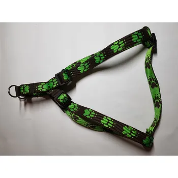 Postroj pro psa Palkar motýlek postroj pro psy 48 cm - 72 cm vel. 4 černo-zelená s tlapkami (Palkar motýlek postroj pro psy 48 cm - 72 cm vel. 4 černo-zelená s tlapkami)