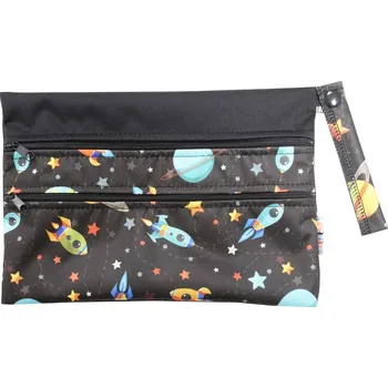 Pytel na pleny Breberky Pytel PUL dvoukomorový - Vesmírné putování XS