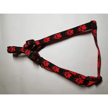 Postroj pro psa Palkar motýlek postroj pro psy 48 cm - 72 cm vel. 4 černo-červená s tlapkami (Palkar motýlek postroj pro psy 48 cm - 72 cm vel. 4 černo-červená s tlapkami)