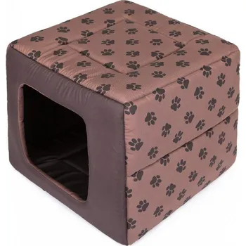 Pelíšek pro psa HobbyDog Pelíšek pro psa Butterfly - světle hnědý a packy Velikost: R1 - 38 x 38 x 15/30 cm