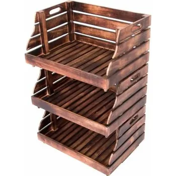 Úložný box Divero Sada stohovatelných bedýnek 49 x 35 cm 3 ks