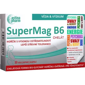 Astina Pharm SuperMag B6 Chelát, 30 cps.