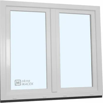 Okno Plastové okno - KNIPPING 70 AD, 1500x1500 mm, O+OS klapačka, bílá + příslušenství a montážní materiál zdarma