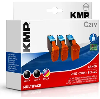 Počítač KMP C21V - Canon BCI-24 - 2 x černá + 1 x barevná inkoustová náplň KMP