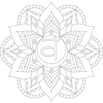 Radost v písku Šablona na pískování 2. čakra křížová SVÁDHIŠTHÁNA (63) Varianta: 420 x 420 mm