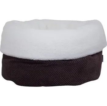 Pelíšek pro kočku Rajen pelíšek s plyšovým okrajem hnědý