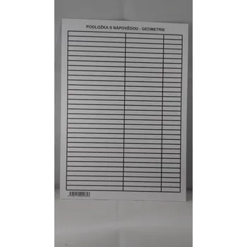 Psací podložka Lenoch A4 s nápovědou - geometrie