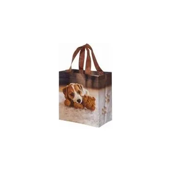 Nákupní taška na pamlsky Pejsek 10 l 27 x 25 x 15 cm hnědá