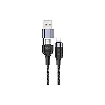 USAMS SJ404 U31 Datový Kabel Type C / Lightning (USB) Black
