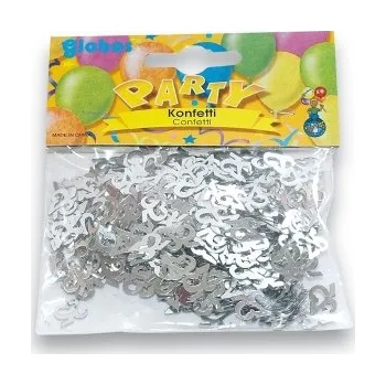 Konfeta Konfety metalické stříbrné 25