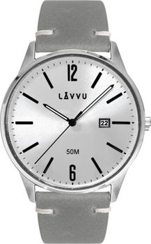 Hodinky Lavvu Karlstad Silver Top Grain Leather