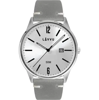 Hodinky Lavvu Karlstad Silver Top Grain Leather