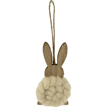 Velikonoční dekorace Dekorační zajíček chlupatý - závěs