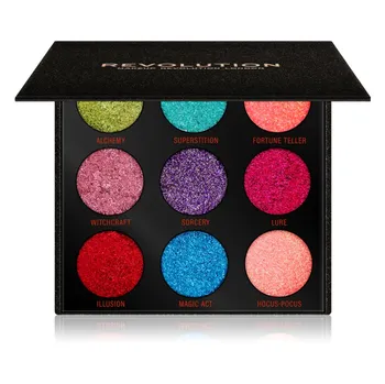 Makeup Revolution Pressed Glitter Palette 10,8 g Oční stíny Makeup Revolution Pressed Glitter Palette 10,8 g