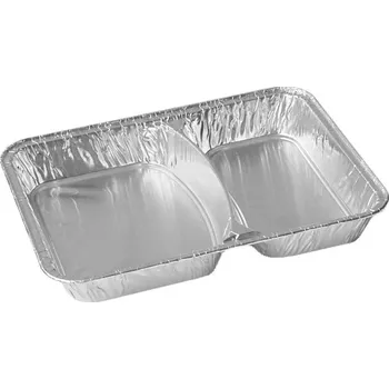 Jednorázové nádobí Menu mísa 2-dílná ALU (810ml) 22,7 x 17,7 x 3cm [100 ks]