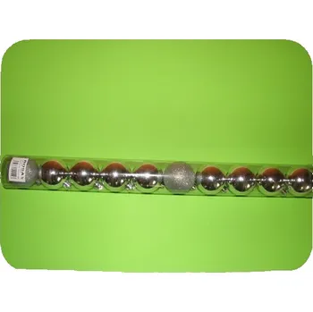 Vánoční dekorace Koule vánoční 4 cm - stříbrné- 12ks