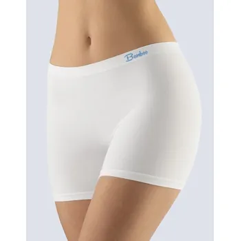 Dámská móda GINA dámské boxerky delší nohavička, kratší nohavička, bezešvé, klasické, jednobarevné Natural Bamboo 03015P bílá dunaj M/L