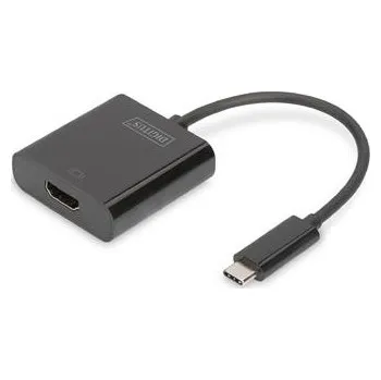 Video kabel DIGITUS Adaptér USB typu C na HDMI, 4K/30 Hz délka kabelu 19,5 cm, černá